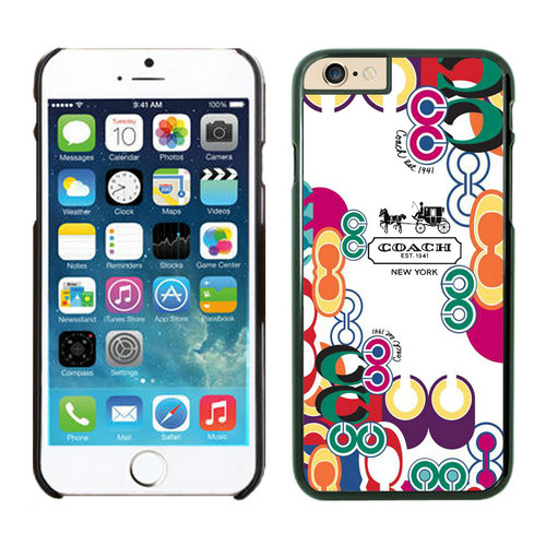 Coach Logo Monogram Multicolor iPhone 6 Cases FAL - Click Image to Close